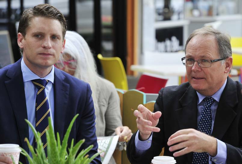 Canning MP Andrew Hastie and Mandurah MP David Templeman in 2016. Photo: Richard Polden.