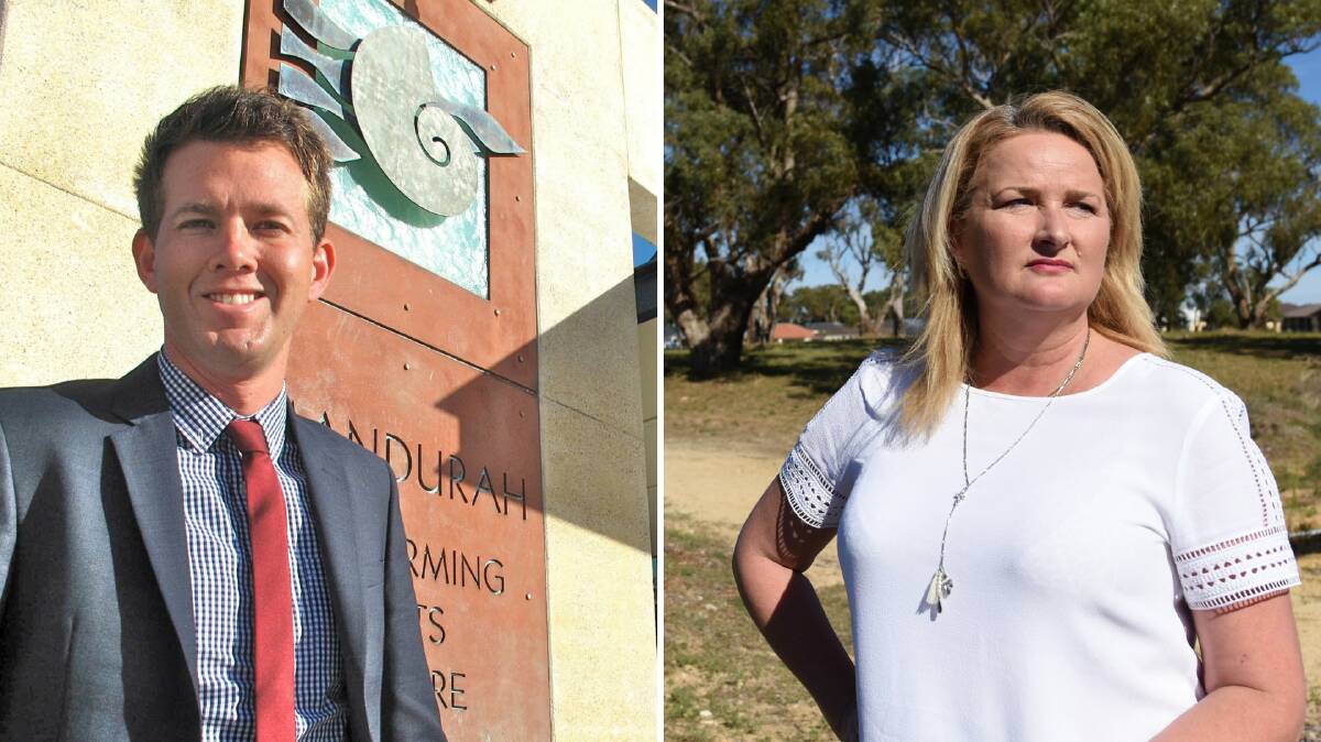 Hats off to mayoral candidates Rhys Williams and Marina Vergone, who have weathered a tough campaign to be Mayor of Mandurah after October 21. Photo: Marta Pascual Juanola.
