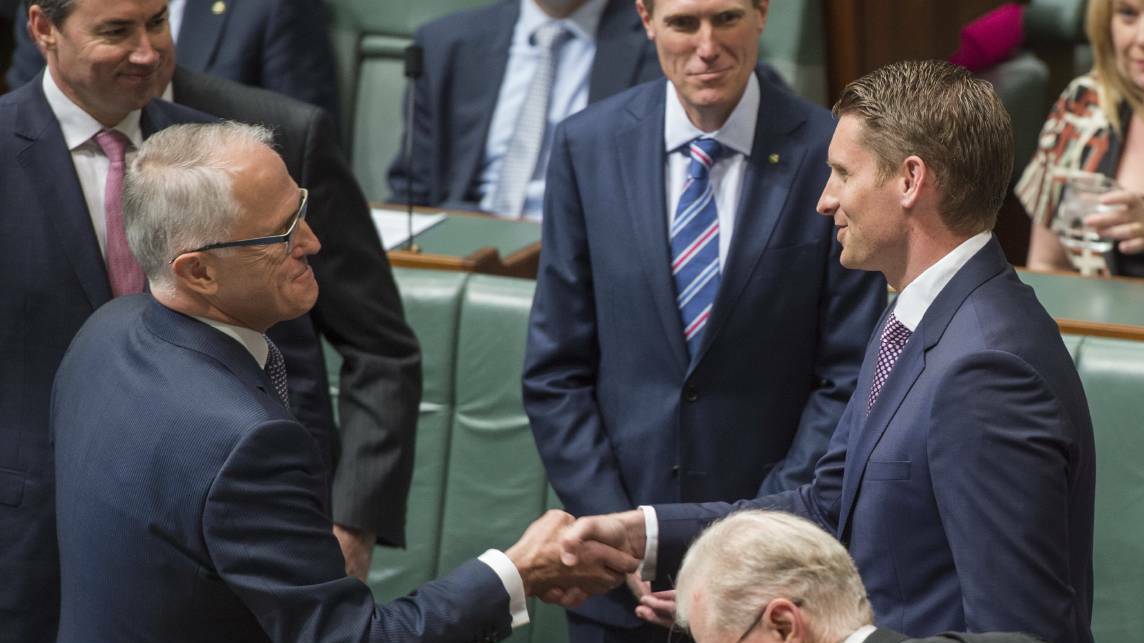 Prime Minister Malcolm Turnbull with Canning MP Andrew Hastie. Photo: Supplied.