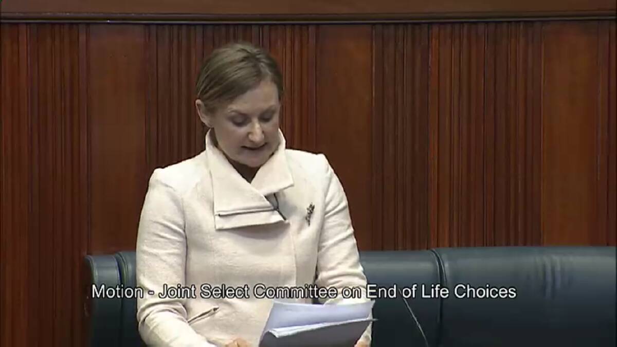 Morley MP Amber-Jade Sanderson moves to set up a parliamentary inquiry on end-of-life choices. Photo: Supplied.