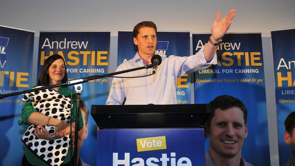 Standing on performance: Canning MP Andrew Hastie says he will be running on his record in the coming campaign. Photo: Richard Polden.