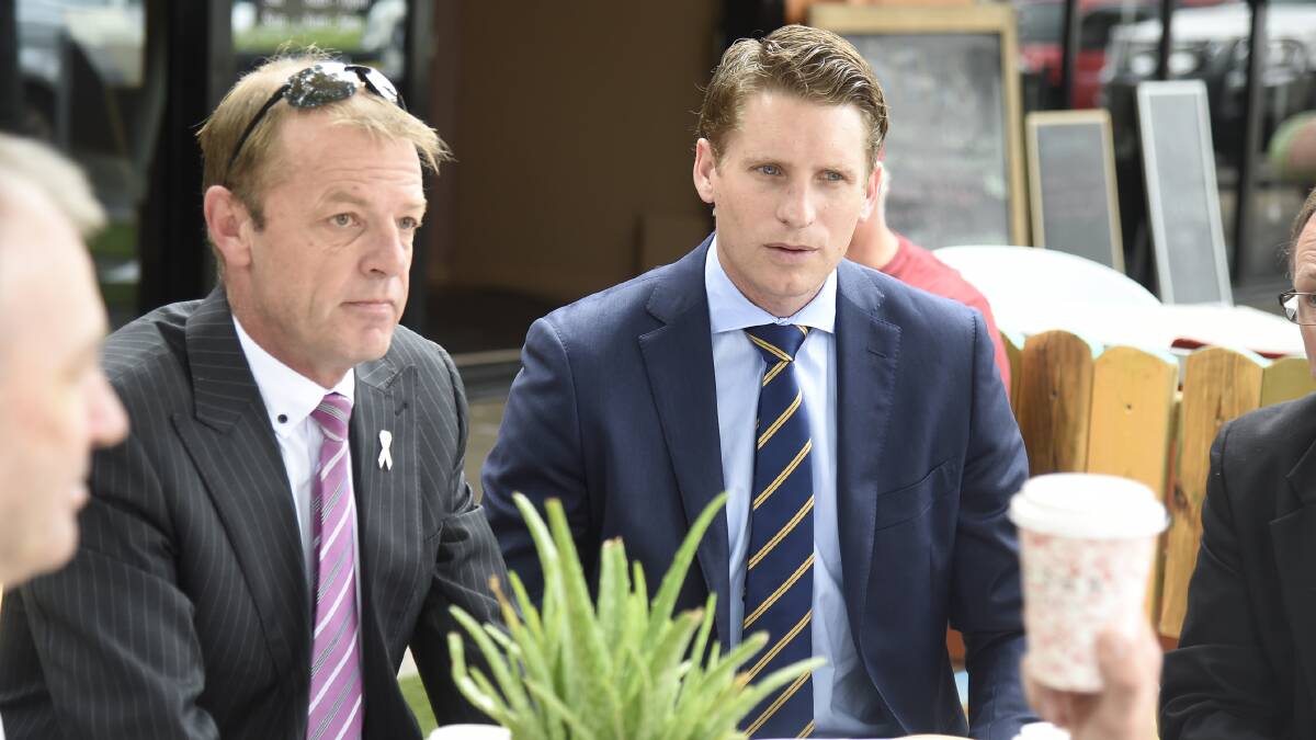 Call for action: Mandurah City councillor Dave Schumacher with Canning MP Andrew Hastie ealier this year. Photo: Richard Polden.
