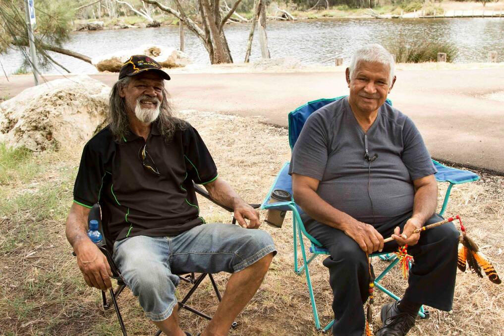 Plan launch: Aboriginal locals Franklyn and Harry Nannup helped celebrate the launch of the "Wetlands and People Plan". Photo: Supplied.