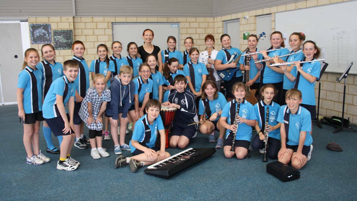 Musical: The South Halls Head Primary choir and music students with teacher Rose Brown, who all participated in the Music: Count Us In concert in 2014. Photo: Supplied.