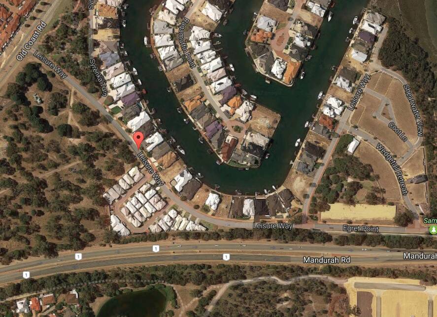 Traffic problems: The street will be reassessed by the City of Mandurah in six months time. Photo: Google Maps.