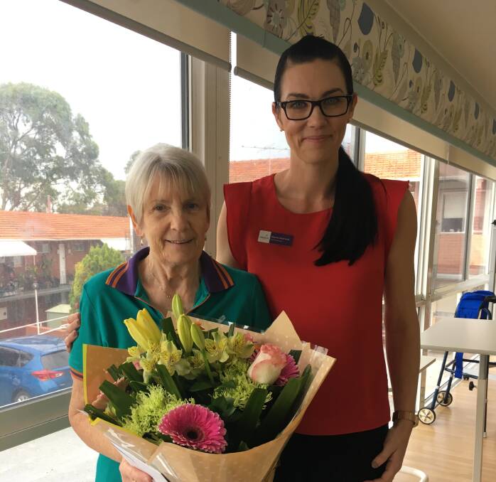 Heartfelt thank you: Amana Living Wearne House cook Helen Gardner and centre manager Sharon Maitland. Photo: Supplied.