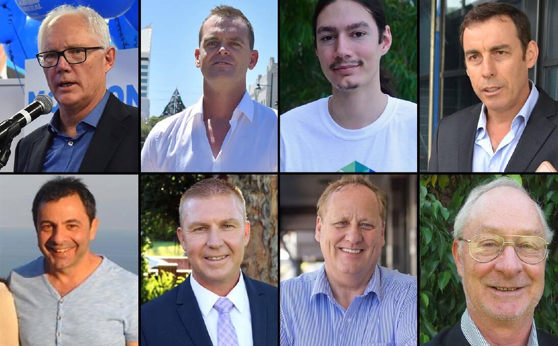 Bunbury candidates: The eight men vying for the seat of Bunbury in ballot order are Ian Morison, Sam Brown, Anthony Shannon, Michael Baldock, Aldo Del Popolo, James Hayward, Don Punch and Bernie Masters.