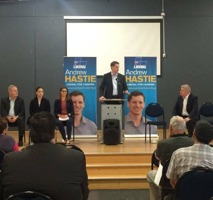 Into the future: Andrew Hastie hosted community forums in Byford and Pinjarra on April 14 to inform locals of NBN progress in their area. Photo: Facebook.