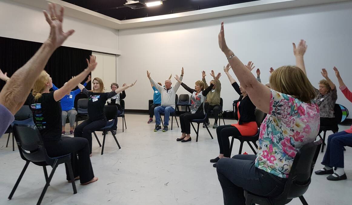 Expression: 'Revelator', a dance workshop for people with Parkinson's, in session at the Mandurah Performing Arts Centre. Photo: Supplied.