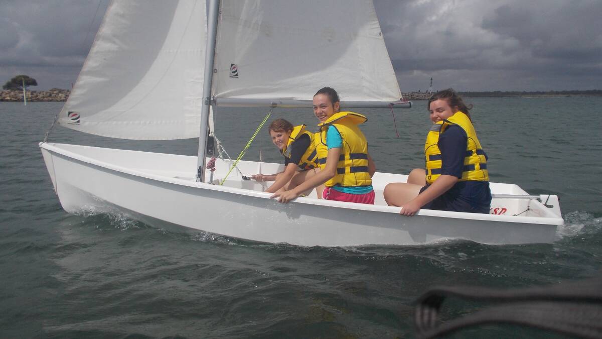 John Tonkin students in the surf science program enjoy a day on the water. Photo: Supplied.