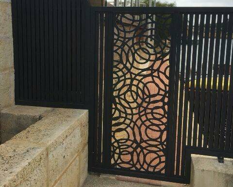 Gates: The latest product available are laser cut aluminium screens, these look fantastic as either wall art, in fence in fills, gates and screening.