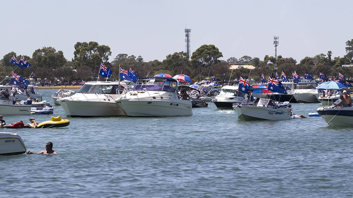 Celebrations: Official Australia Day proceedings will finish with a flotilla of boats. Photo: Supplied. 