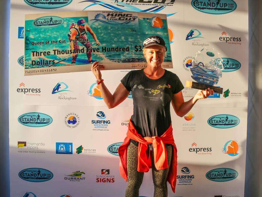 Queen of the Cut: Karla Gilbert was thrilled with her win. Photo: SUPWA/Woolacott.