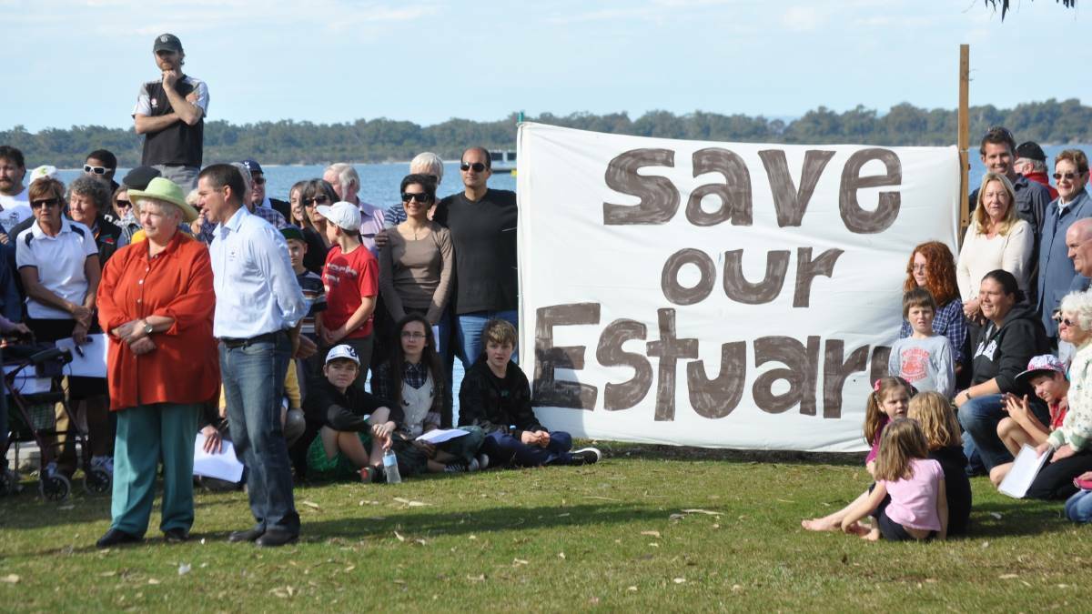 A protest against Pt Grey marina in 2012.