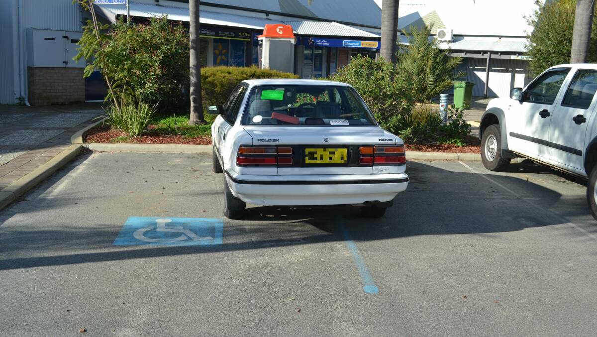 The vehicle has been illegally parked in the carpark since at least Wednesday. Photo: Cam Findlay.