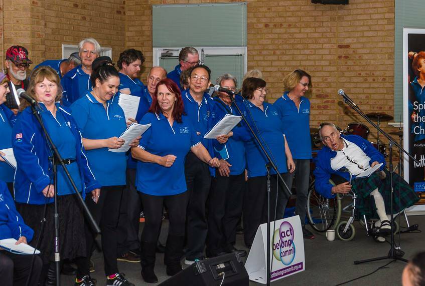 The Spirit of the Streets Choir makes their way to Leslie Street Centre on September 20. Photo: Facebook/Spirit of the Streets.