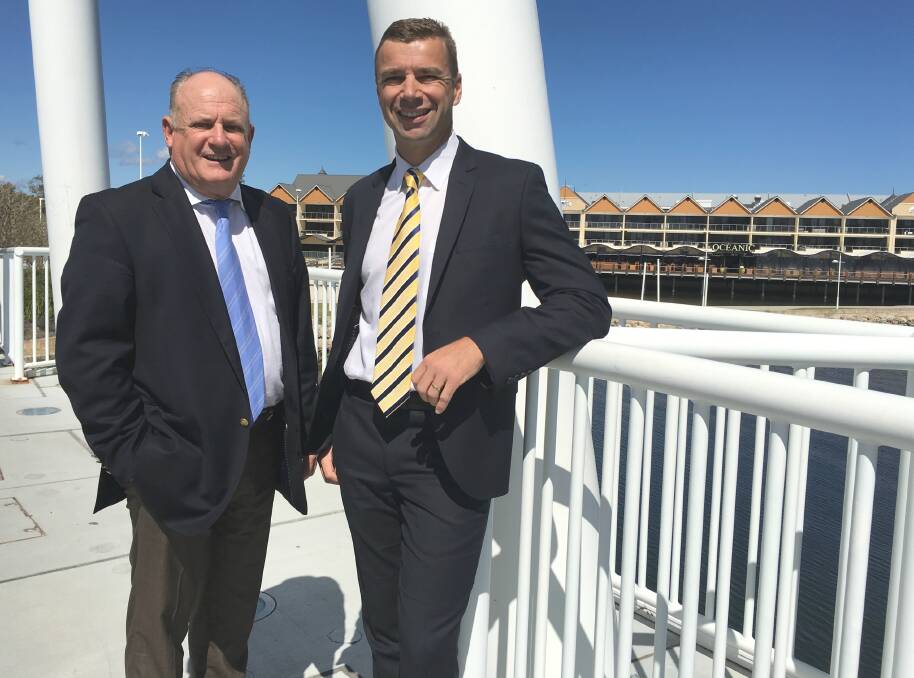 New blood: Peel Development Commission chair Paul Fitzpatrick with new CEO Andrew Ward.