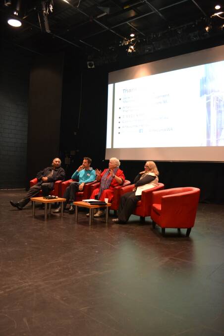 George Walley, Hans Oerlemans, Paddi Creavey and Jane King discuss the future of Mandurah. Photo: Cam Findlay.