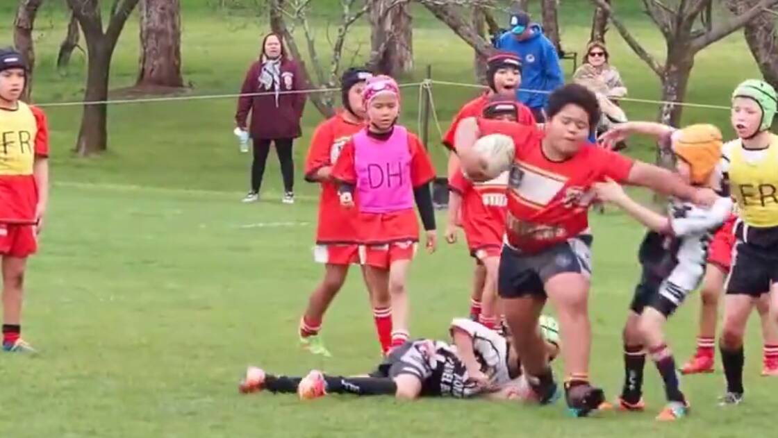 A nine-year-old Rugby League player has dominated a recent tournament in Canberra. Source: Facebook/Moroni Martin