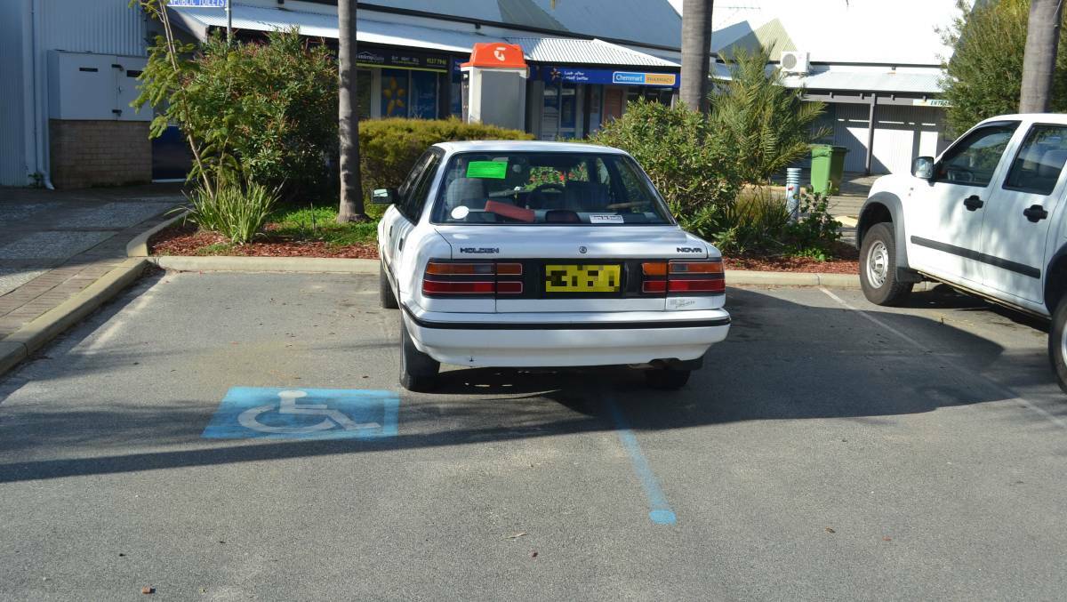 A South Yunderup resident tipped the Mail off to this creative interpretation of parking rules. Photo: Cam Findlay. 
