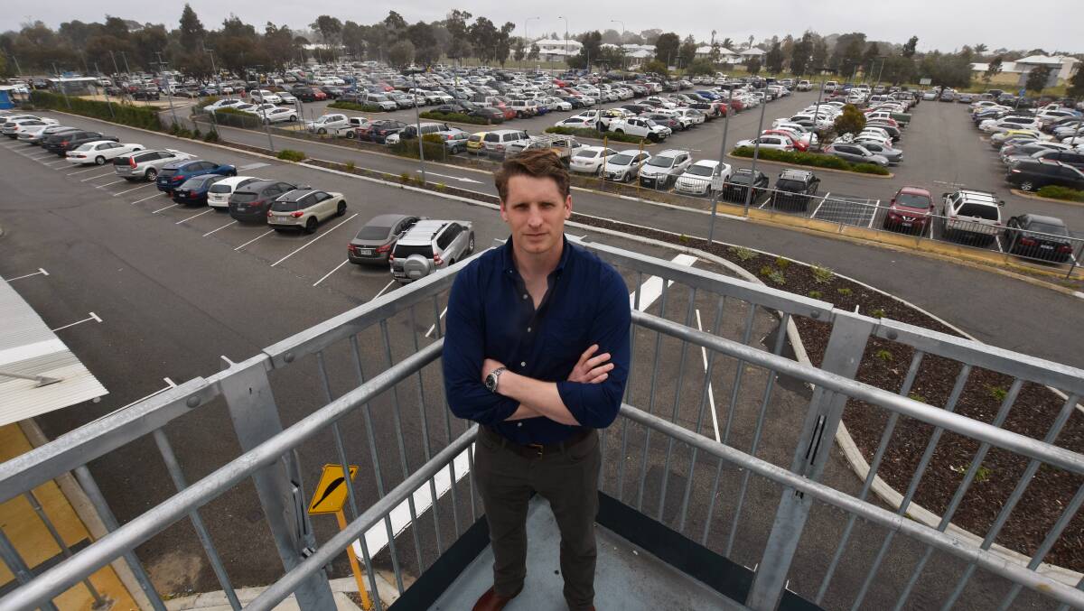 'Broken promise': Andrew Hastie said he believed the Mandurah train station carpark project was being deferred to the next federal election so it could be used as a "political wedge". Photo: Nathan Hondros. 