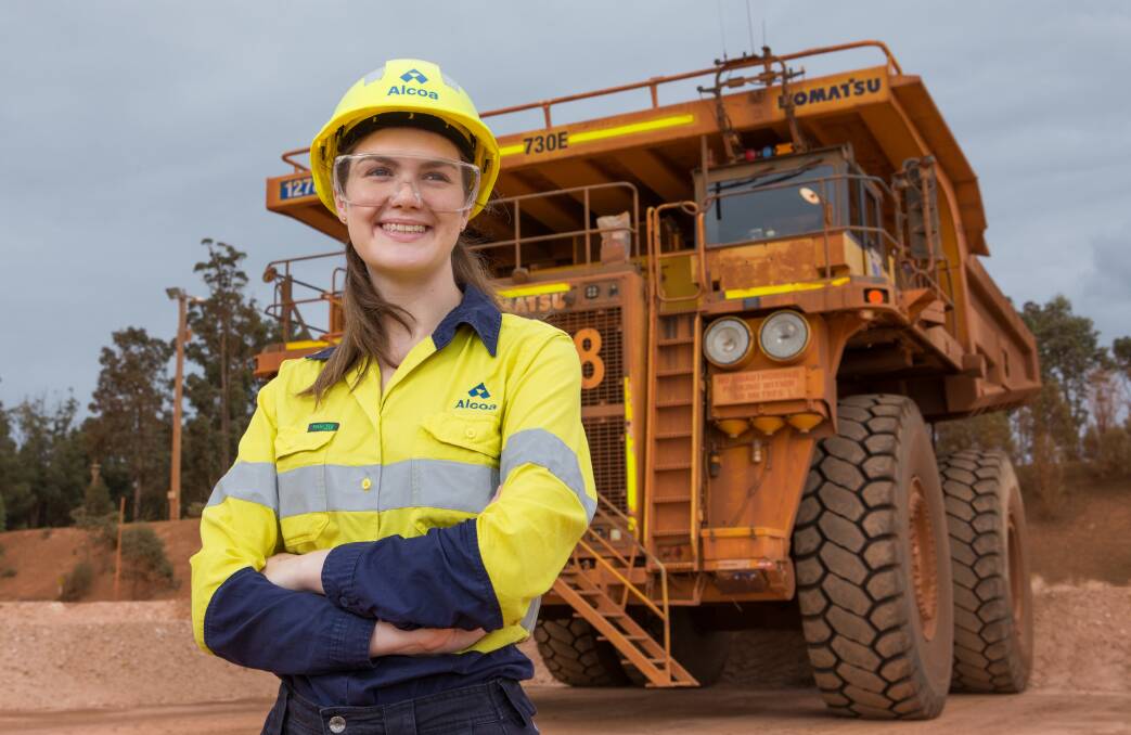 Former Alcoa Bev Corless Women in Engineering Scholarship recipient Katie
Marshall is now employed by Alcoa as a graduate chemical engineer. Photo: Supplied.