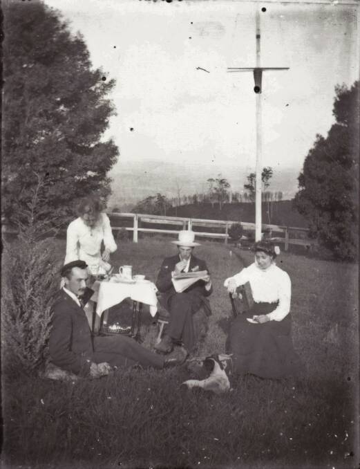 The Victorian two-storey home was built in about 1880 by James Wilson. Pictured is a Wilson family picnic at the property, circa the 1890s. Pictures: Supplied