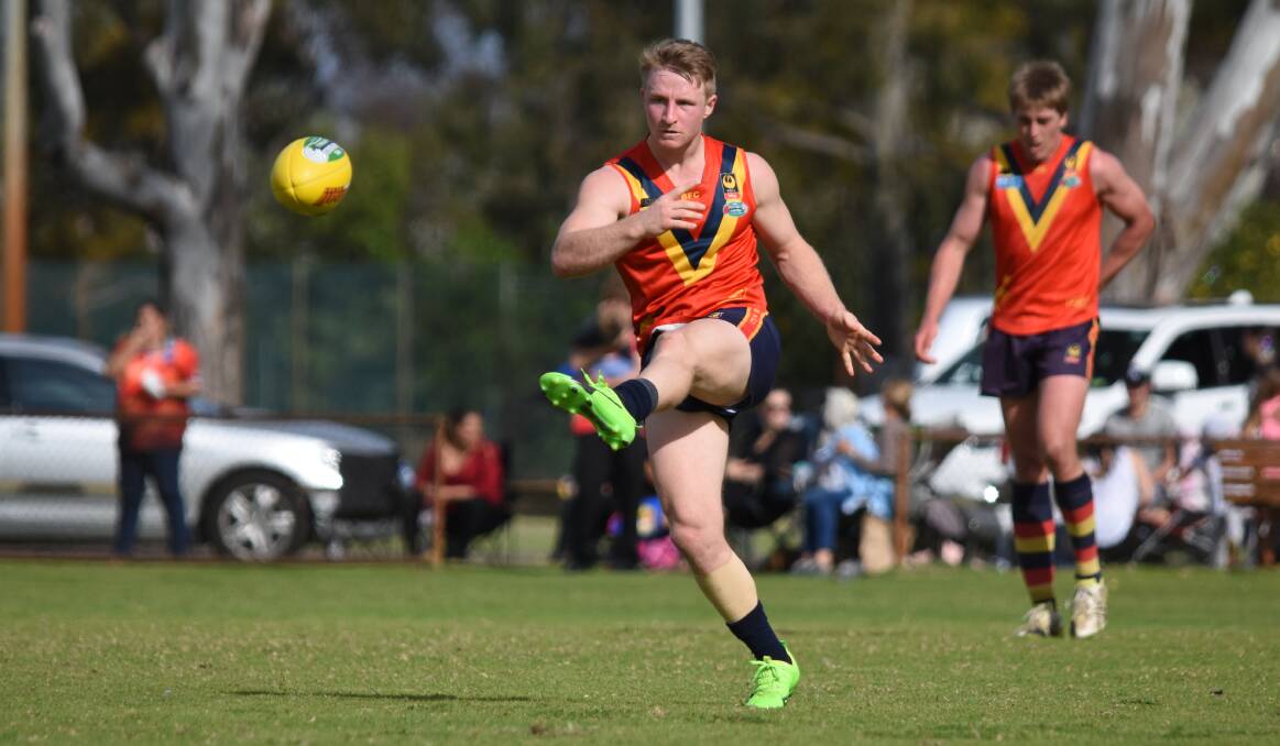 Led by Brendan Tingey, Baldivis' midfield poses a huge threat to Waroona's chances at a third straight grand final. Photo: Justin Rake.