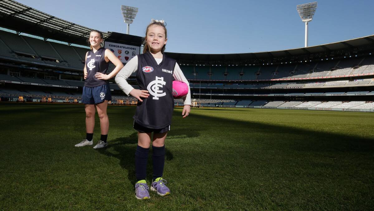 The launch of the AFL women's league will encourage more young girls to play football from a young age. Photo: Getty Images.