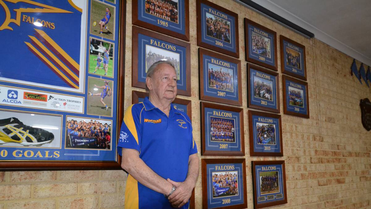 Bob Scott was one of the founders of the South Mandurah Football Club. Photo: Justin Rake.