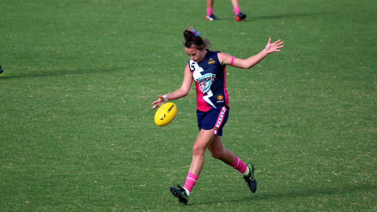 Thunderbirds captain Tayla Bresland could be playing at AFL level next year. Photo: Coni Forrestall.