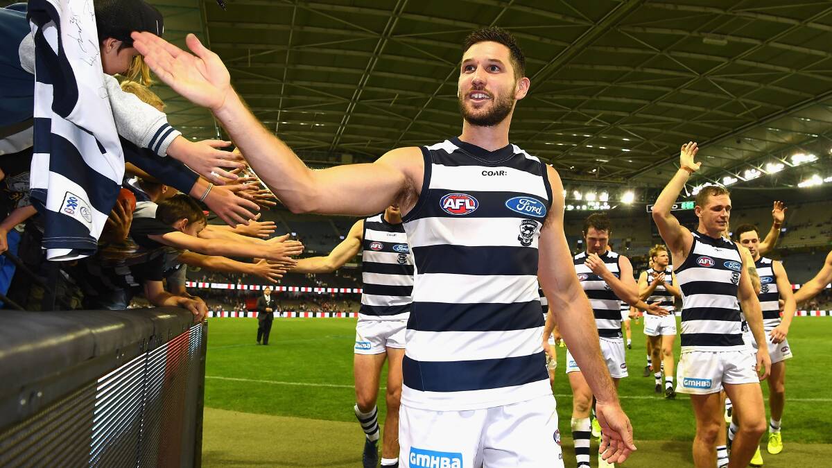 Aaron Black's first three games for Geelong have been impressive. Photo: Getty Images.