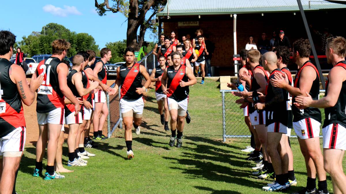 The Waroona Demons returned to their home ground after it was left damaged by the January bushfire. Photo: Coni Forrestall.  