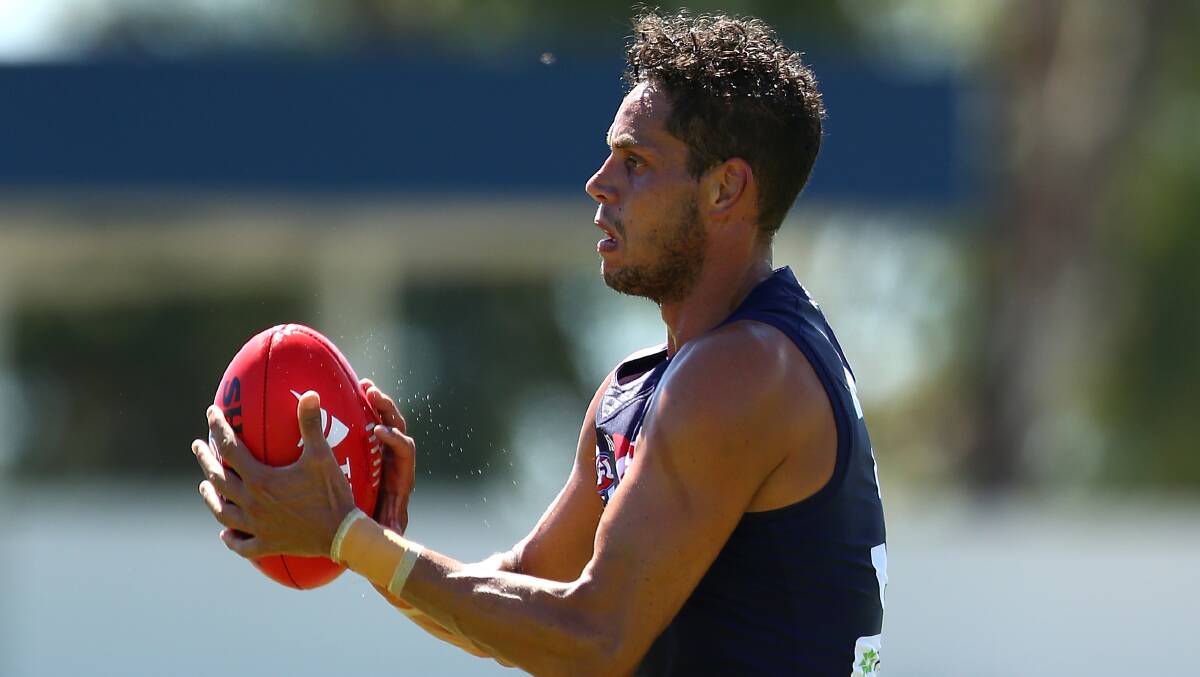 Fremantle 211-game veteran Michael Johnson could find himself in a teal jumper. Photo: Getty Images.  