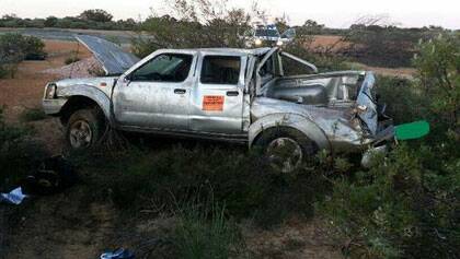 Wrecked by a roo Photo: Leeman Police