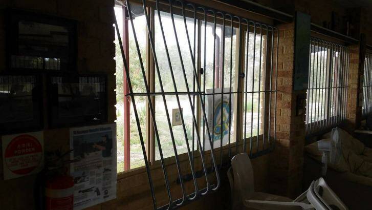 Vandals accessed the club house by forcing window gratings. Photo: Facebook
