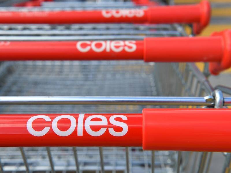 Coles Group had a 3.6 per cent drop in half-year profit of $594 million on sales of $19.8 billion. (Darren England/AAP PHOTOS)