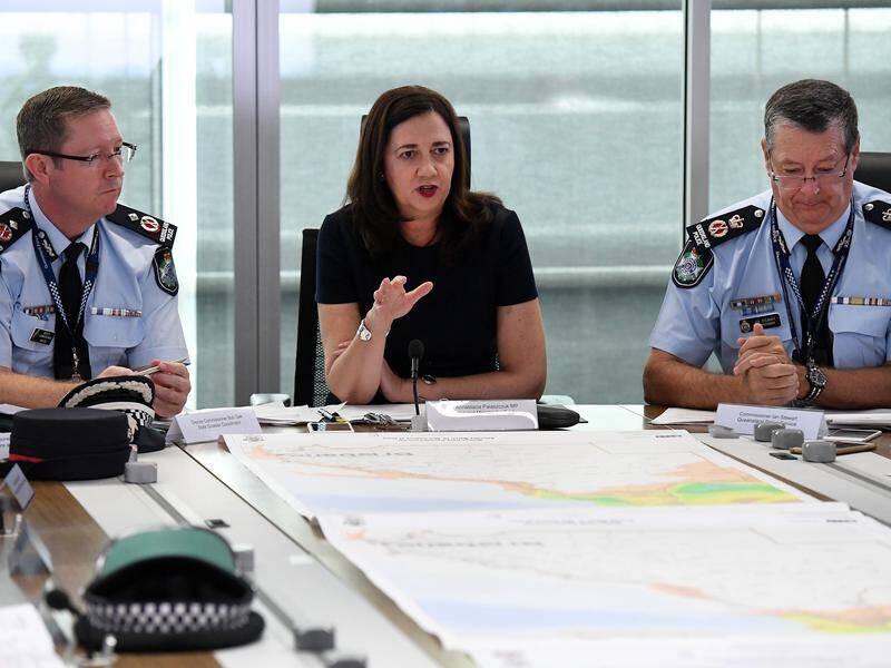 Queensland Premier Annastacia Palaszczuk was briefed on the floods situation while in Brisbane.