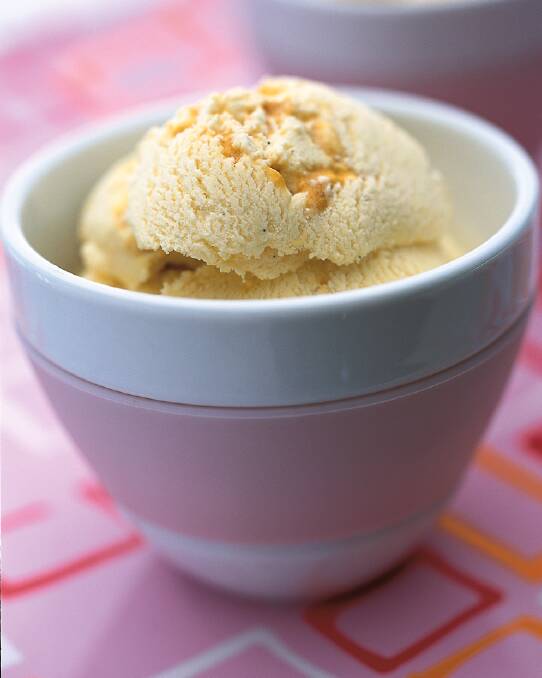 Vanilla bean and honeycomb ice cream <a href="http://www.goodfood.com.au/good-food/cook/recipe/vanilla-bean-and-honeycomb-ice-cream-20131031-2wj7v.html"><b>(recipe here).</b></a>