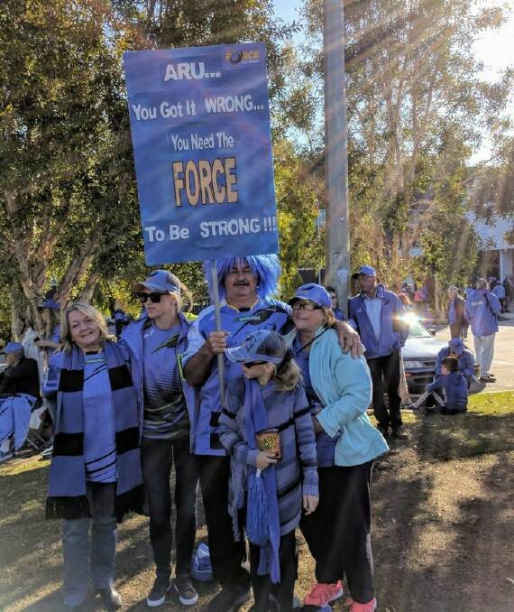 Sea of blue as Western Force fans march in fight to keep rugby team