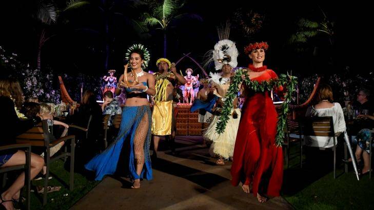 Aulani Luau celebrates voyaging culture with live storytelling, music and traditional Hawaiian dance.  Photo: Supplied