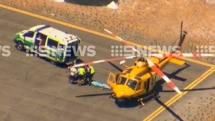 The RAC Rescue Helicopter has been sent to Rottnest where a diver was hit by a boat on Saturday afternoon. Photo: @9NewsPerth