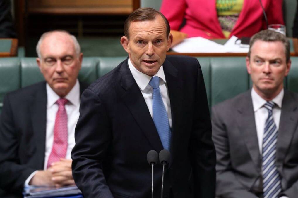 "Australians will have to endure more security than we're used to": Tony Abbott addresses Parliament on the terrorist threat on Monday. Photo: Andrew Meares
