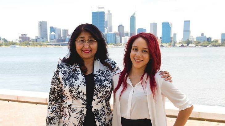 Lawyer Shirley McMurdo, with the help of law student volunteer Lucette Combo-Matsiona, has launched a means-tested domestic violence legal service in Perth.  Photo: Kieran Peek