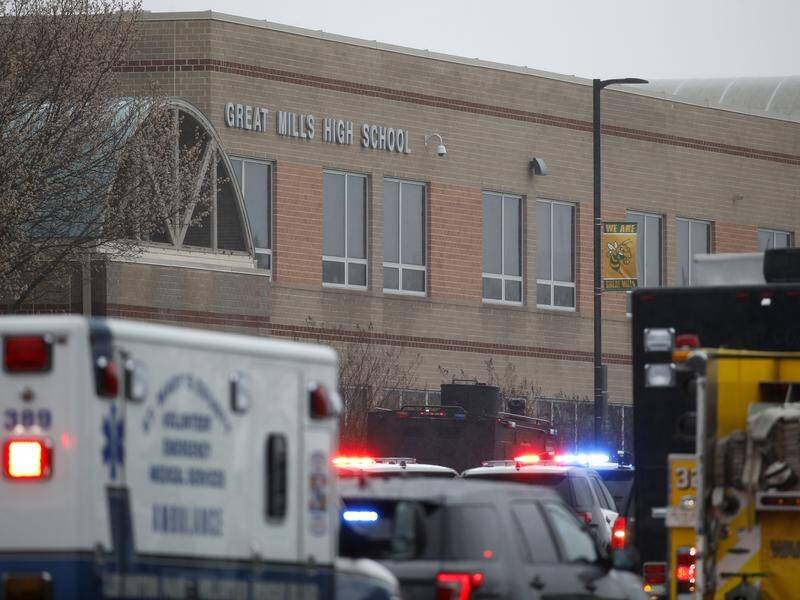 A student has shot two other students before being wounded himself at a high school in Maryland, US.