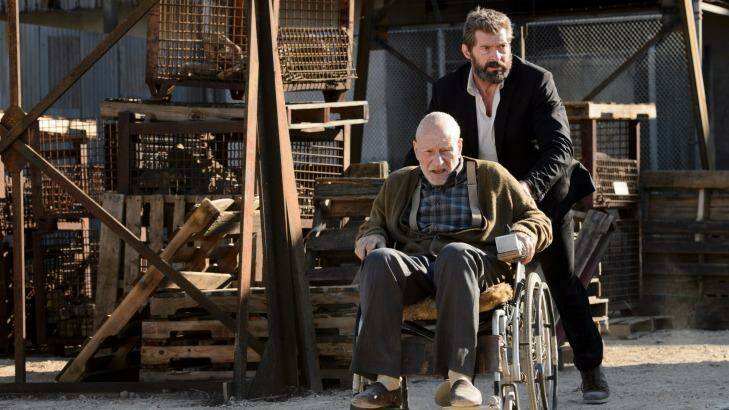Patrick Stewart as Professor Charles Xavier and  Hugh Jackman as Wolverine in Logan. Photo: Fox
