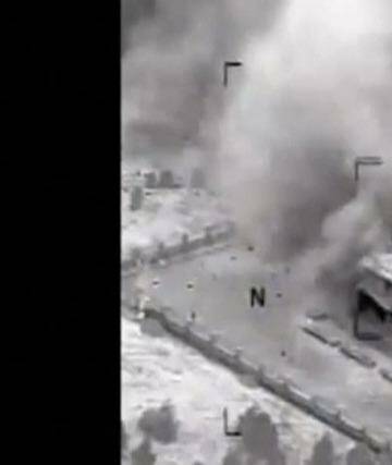 Raw footage video shows US-led airstrikes in Syria against targets linked to Islamic State fighters.