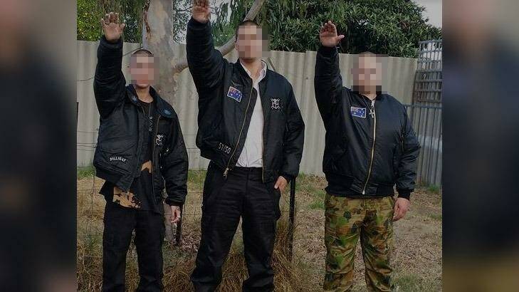 A photograph from the Aryan  Nations Australia website.