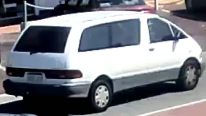 Police believe the men who attacked Keith were driving this white van.  Photo: WA Police