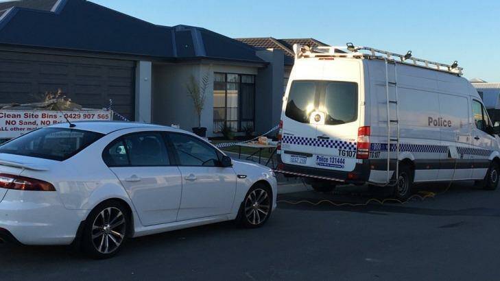 The scene outside a Yanchep home where two young children were killed. Photo: Scott Cunningham / Twitter